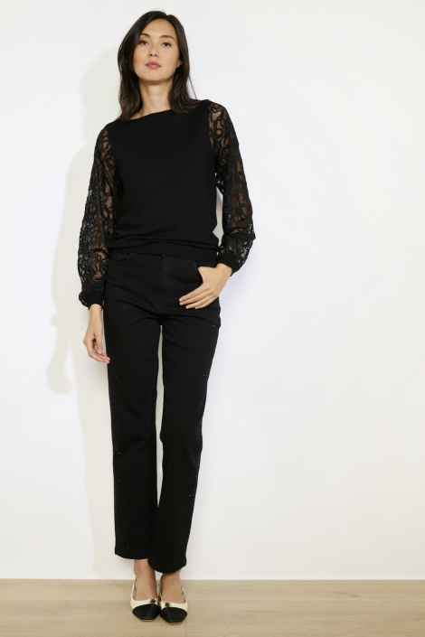 LolaLiza zwarte dames trui | Model