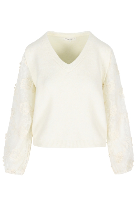 LolaLiza beige dames trui | Vooraanzicht