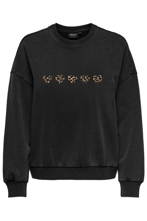 Only zwarte dames sweater | Vooraanzicht