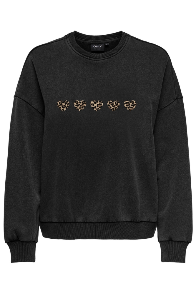 Only zwarte dames sweater | Vooraanzicht