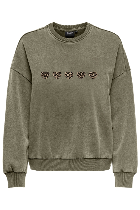 Only groene dames sweater | Vooraanzicht