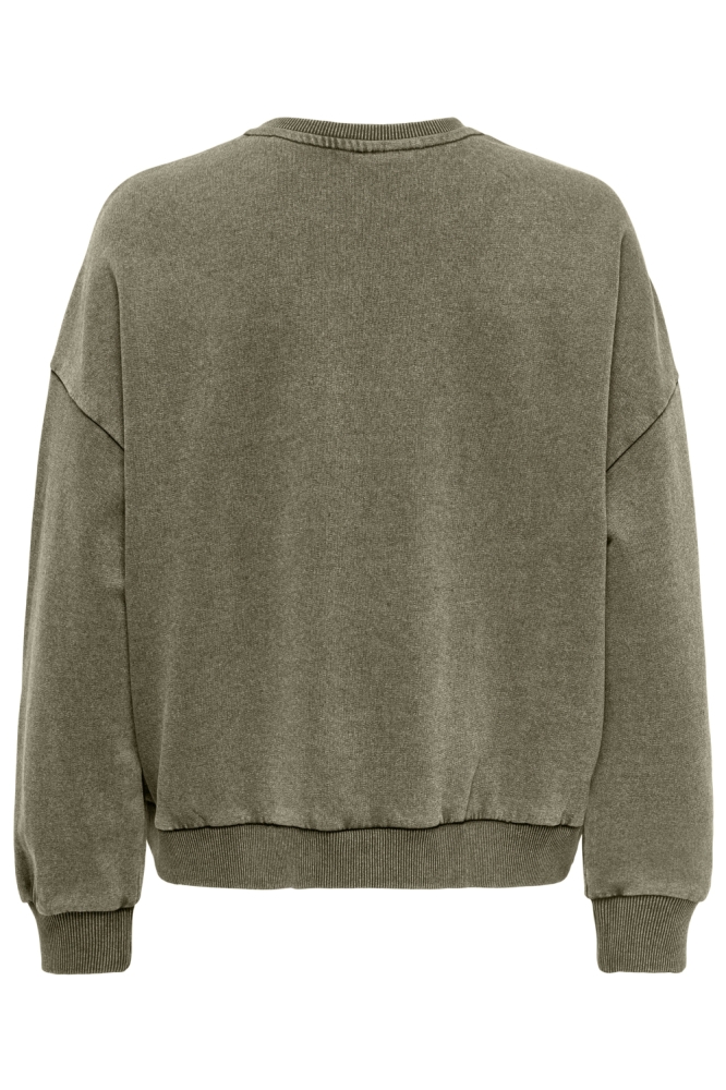 Only groene dames sweater | Achteraanzicht