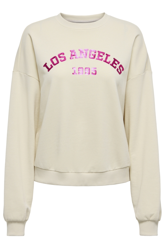 Only beige dames sweater | Vooraanzicht