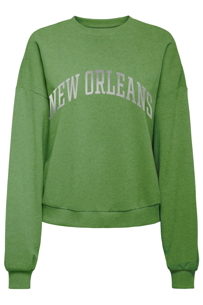 Only groene dames sweater | Vooraanzicht