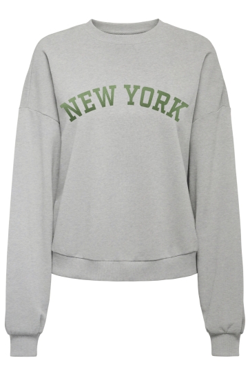 Only Trui ONLLACEY L/S PRINTED UB SWT OUTLET 15366396 LIGHT GREY MELA/ NEW YORK
