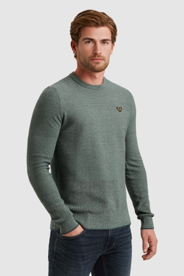 PME legend r-neck cotton modal structure Blauw