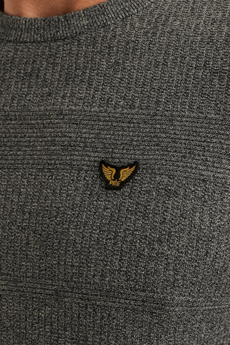 PME legend blauwe heren trui | Close up