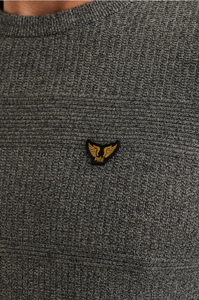 PME legend blauwe heren trui | Close up