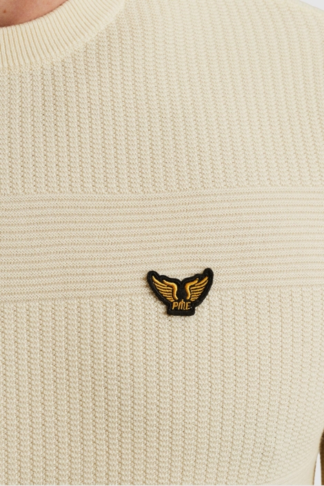 PME legend beige heren trui | Close up