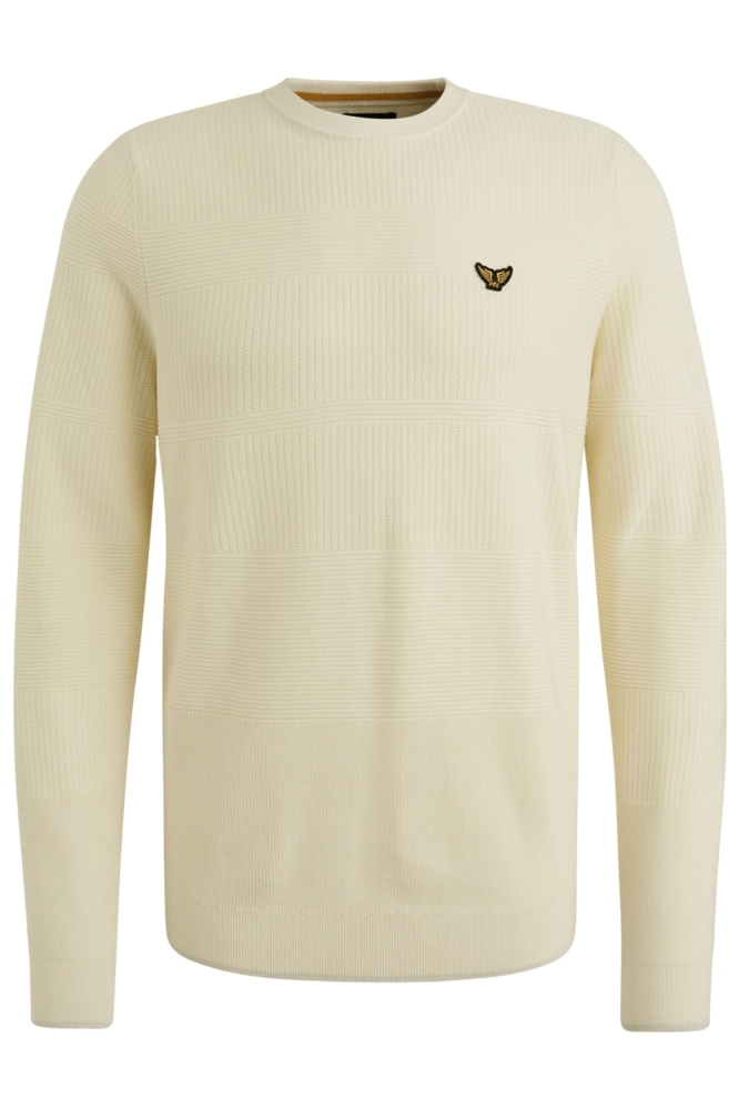 PME legend beige heren trui | Vooraanzicht