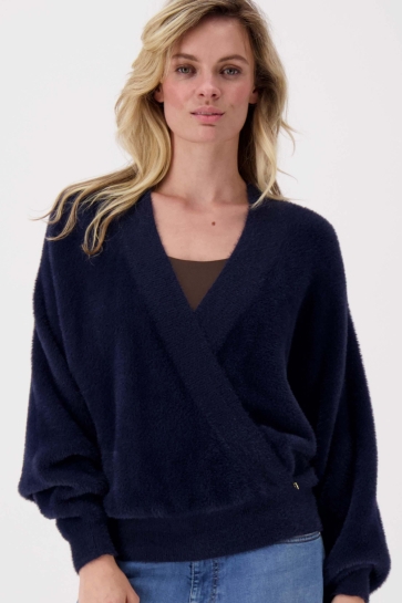 Zusss Trui WIKKEL TRUI IN FLUFFY GAREN 0305 078 NAVY