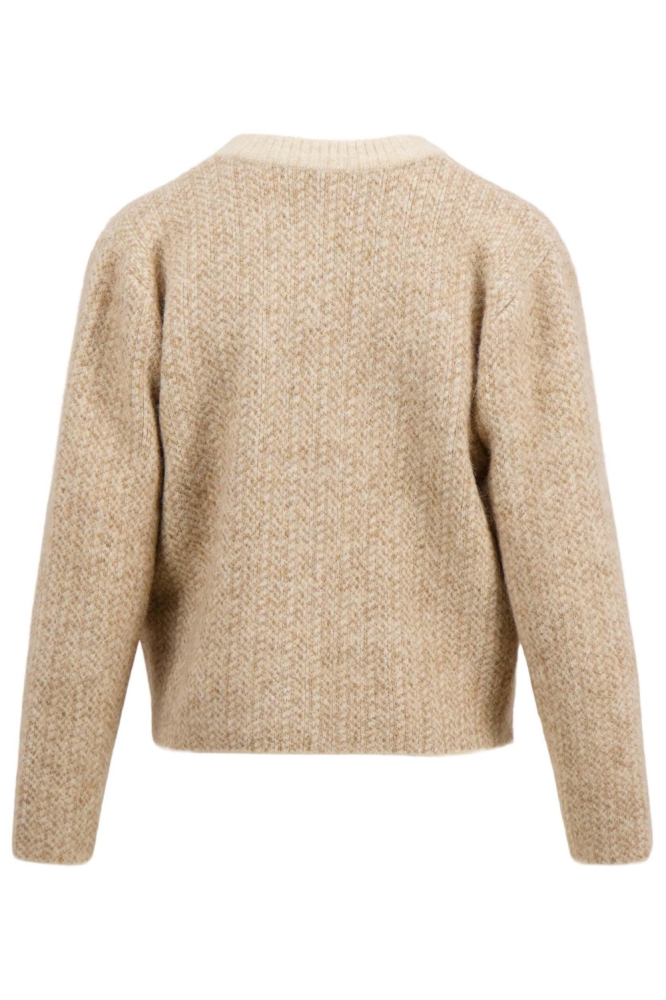 Zusss beige dames vest | Achteraanzicht