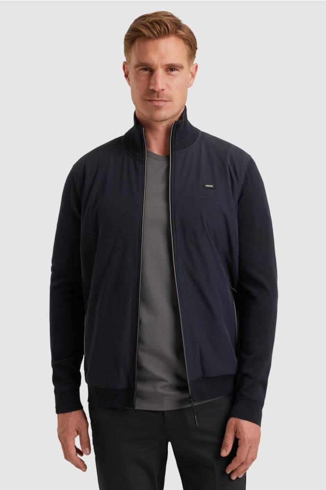 Vanguard blauwe heren vest | Model vooraanzicht