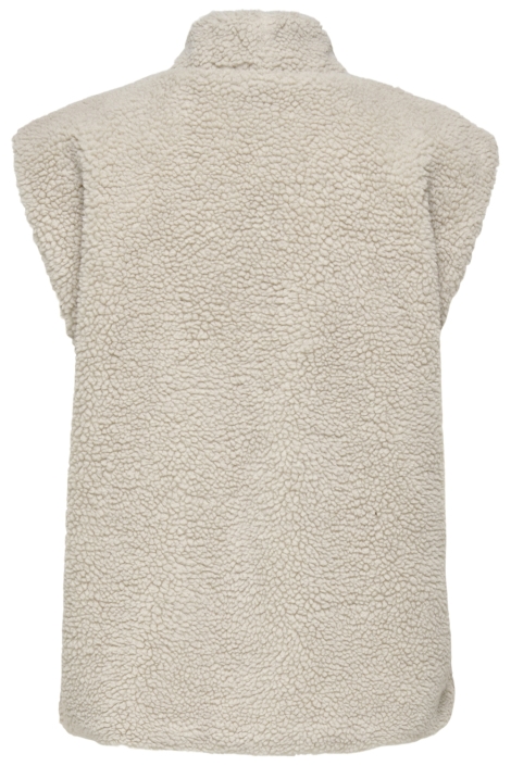 Jacqueline de Yong beige dames gilet | Achteraanzicht