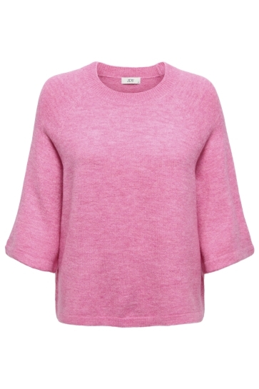 Jacqueline de Yong Trui JDYELANORA 3/4 PULLOVER KNT NOOS 15370189 PINK COSMOS/MELANGE
