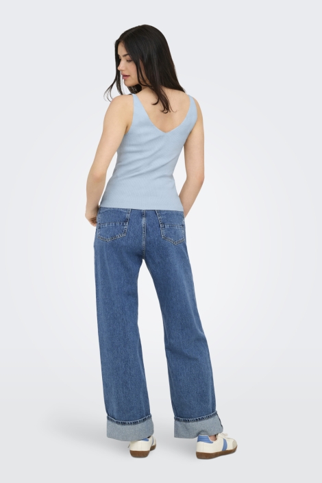 Jacqueline de Yong blauwe dames top | Model