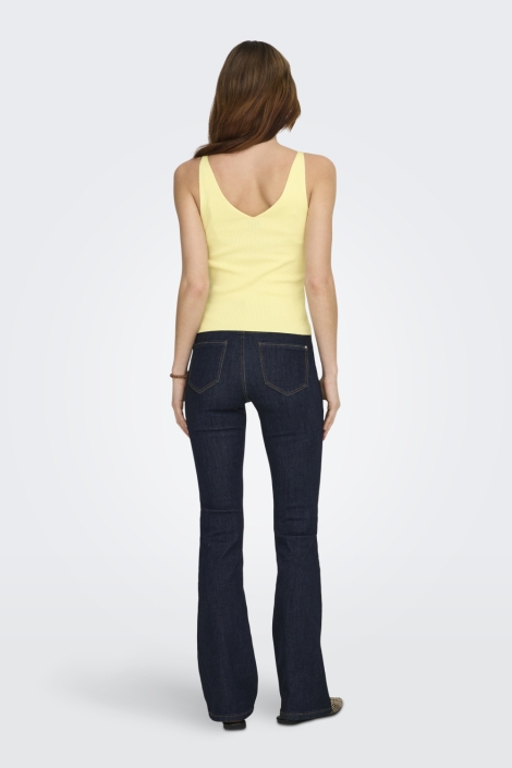 Jacqueline de Yong gele dames top | Model achteraanzicht