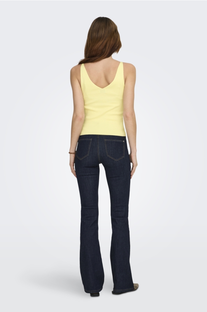 Jacqueline de Yong gele dames top | Model achteraanzicht