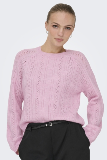 Jacqueline de Yong Trui JDYAPRIL LIFE L/S O-NECK PULLOVER K 15363299 Fragrant Lilac/MELANGE