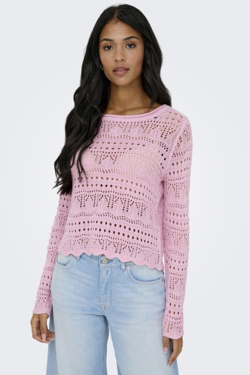 Jacqueline de Yong Trui JDYSUN LAY L/S BOATNECK PULLOV. KNT 15287384 FRAGRANT LILAC