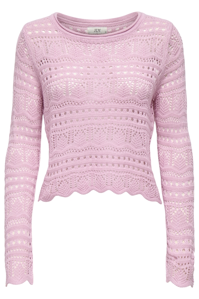 Jacqueline de Yong roze dames trui | Vooraanzicht