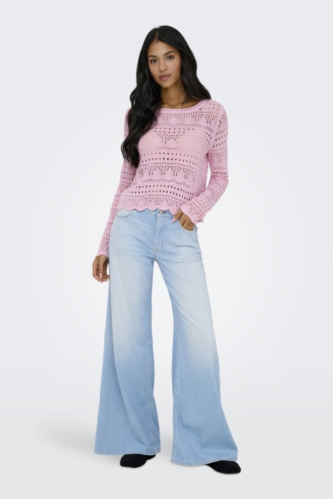 Jacqueline de Yong roze dames trui | Model