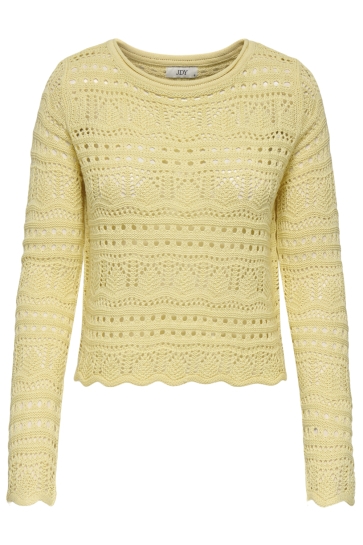 Jacqueline de Yong Trui JDYSUN LAY L/S BOATNECK PULLOV. KNT 15287384 DOUBLE CREAM