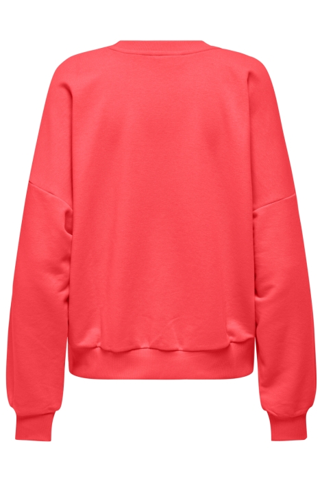 Only oranje dames sweater | Model achteraanzicht