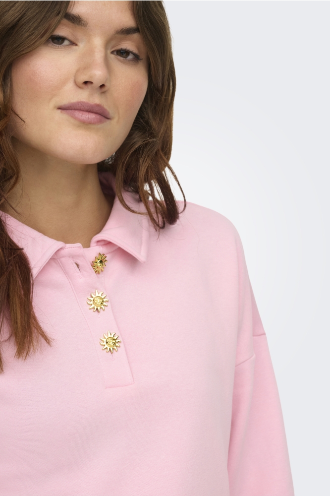 Only roze dames sweater | Close up