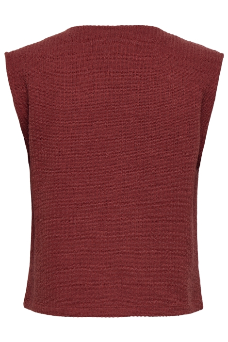 Only rode dames gilet | Achteraanzicht