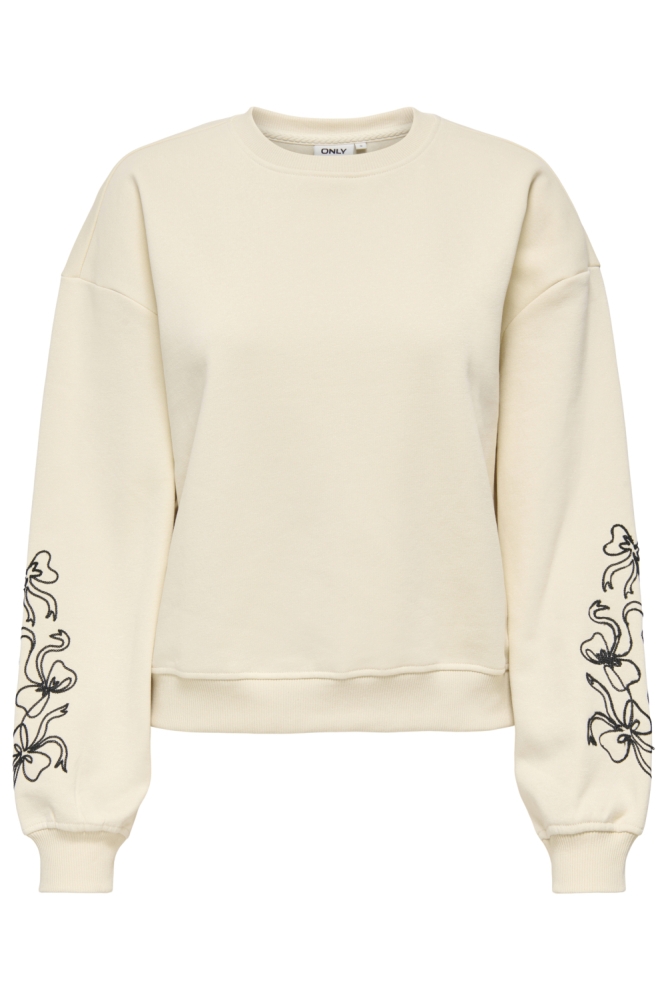 Only beige dames sweater | Vooraanzicht