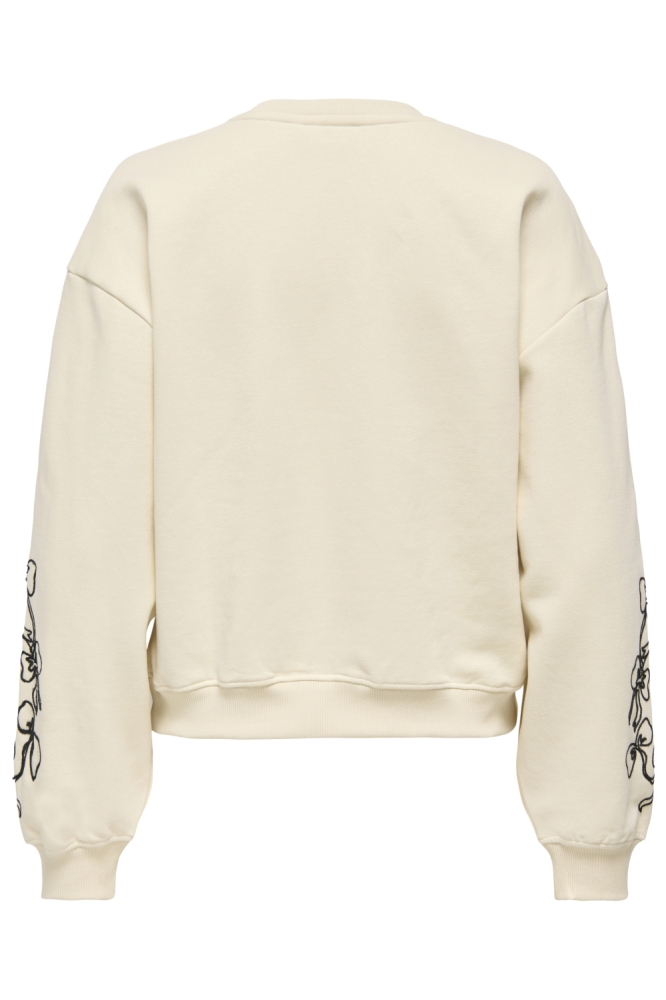 Only beige dames sweater | Achteraanzicht