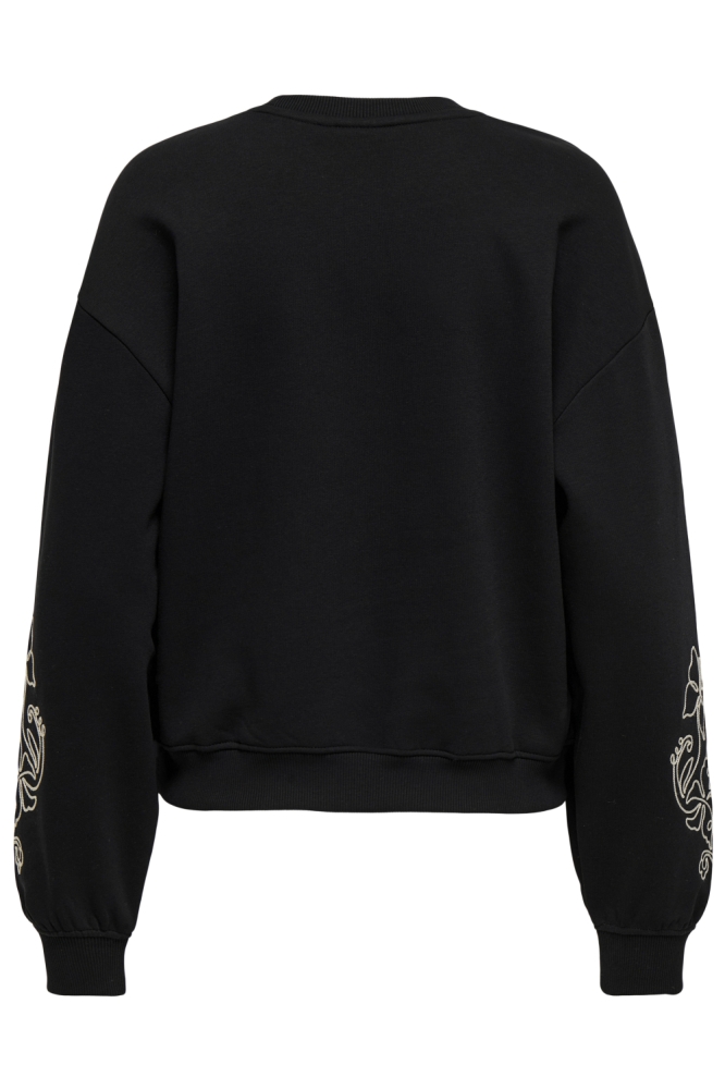 Only zwarte dames sweater | Achteraanzicht