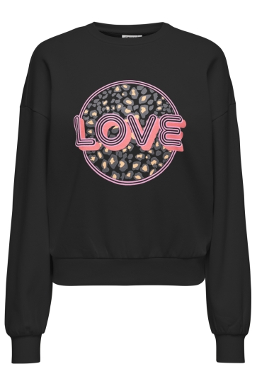 Only onlariya l/s o-neck print box swt Zwart