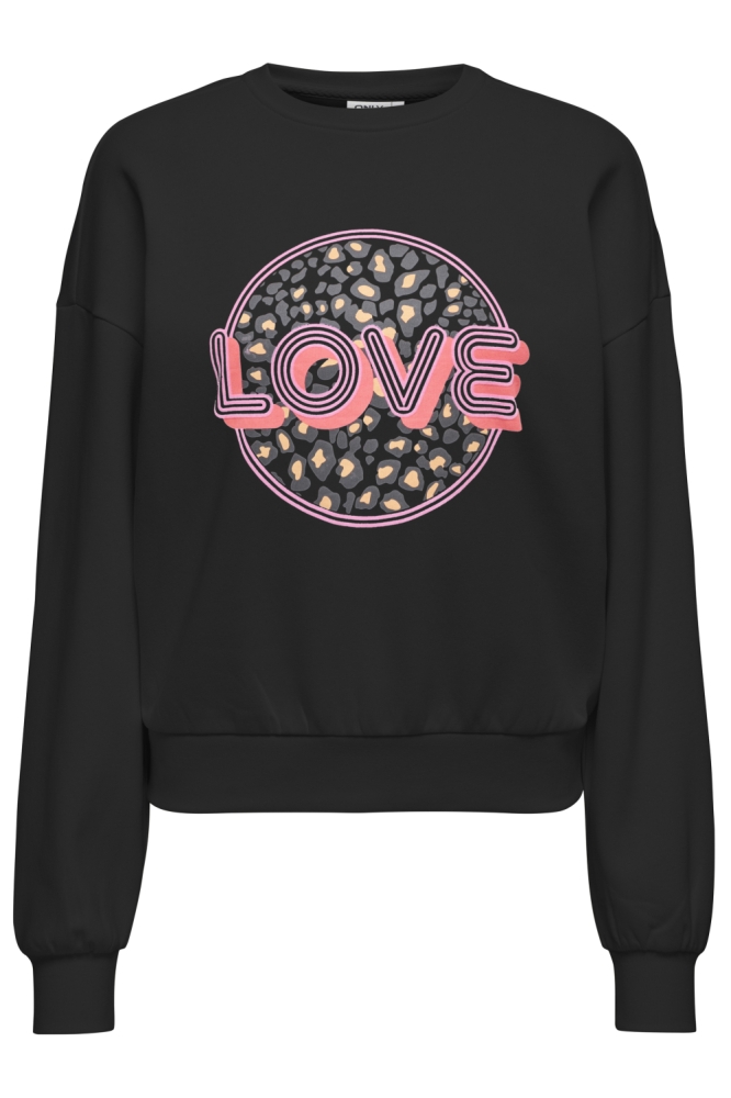 Only zwarte dames sweater | Vooraanzicht