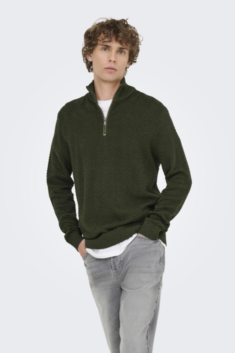 Only & Sons groene heren trui | Model