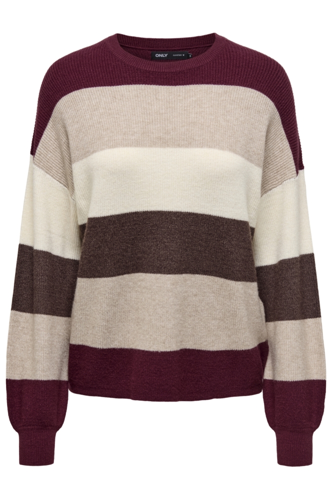 Only bordeaux dames trui | Vooraanzicht