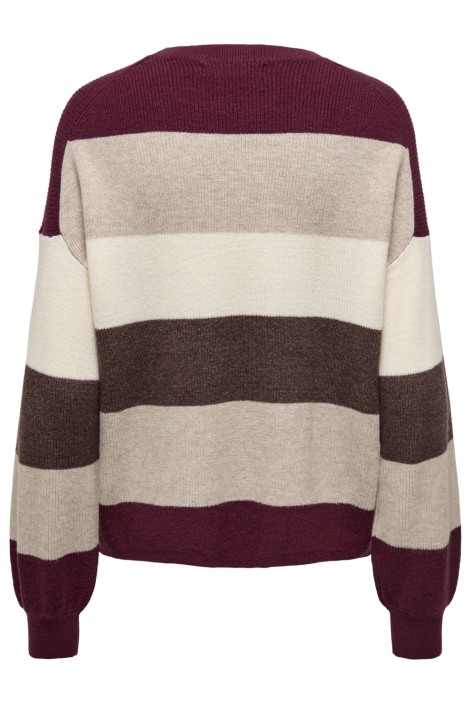 Only bordeaux dames trui | Achteraanzicht