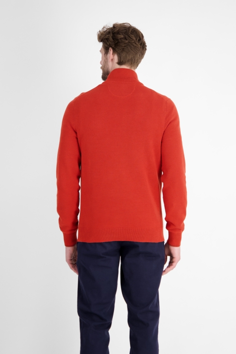 Lerros rode heren trui | Model achteraanzicht