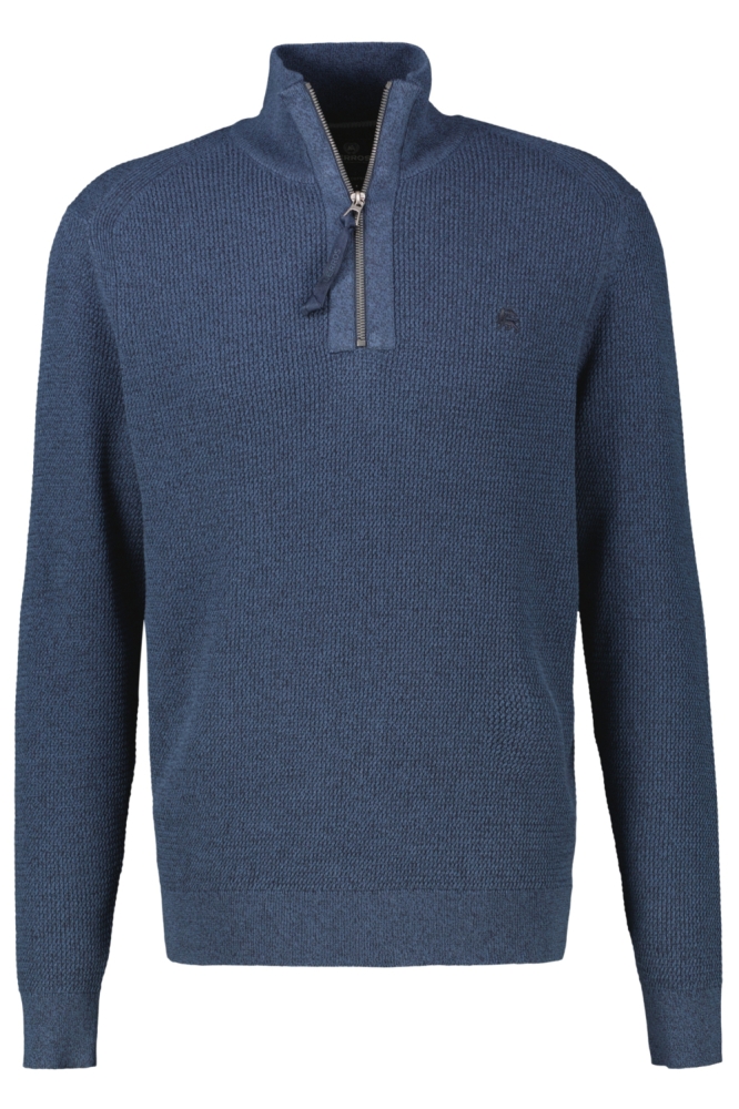 Lerros blauwe heren trui | Vooraanzicht