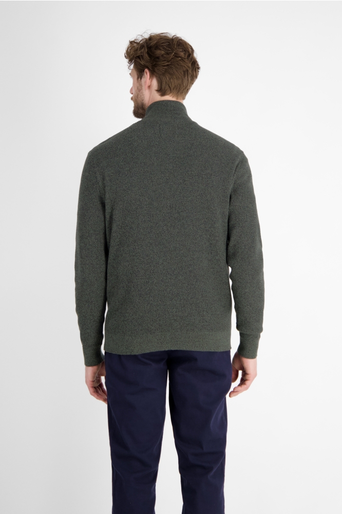 Lerros groene heren trui | Model achteraanzicht