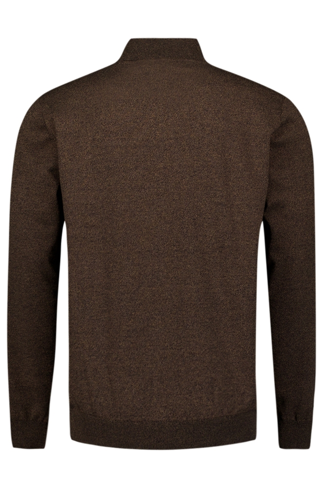 NO-EXCESS taupe heren trui | Achteraanzicht