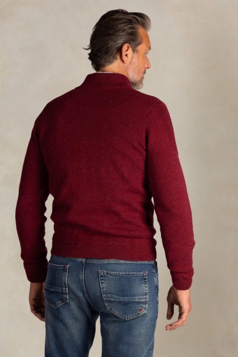 NZA rode heren trui | Model achteraanzicht