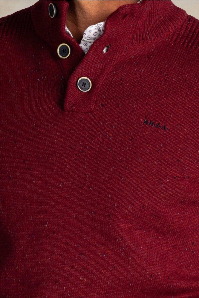 NZA rode heren trui | Close up