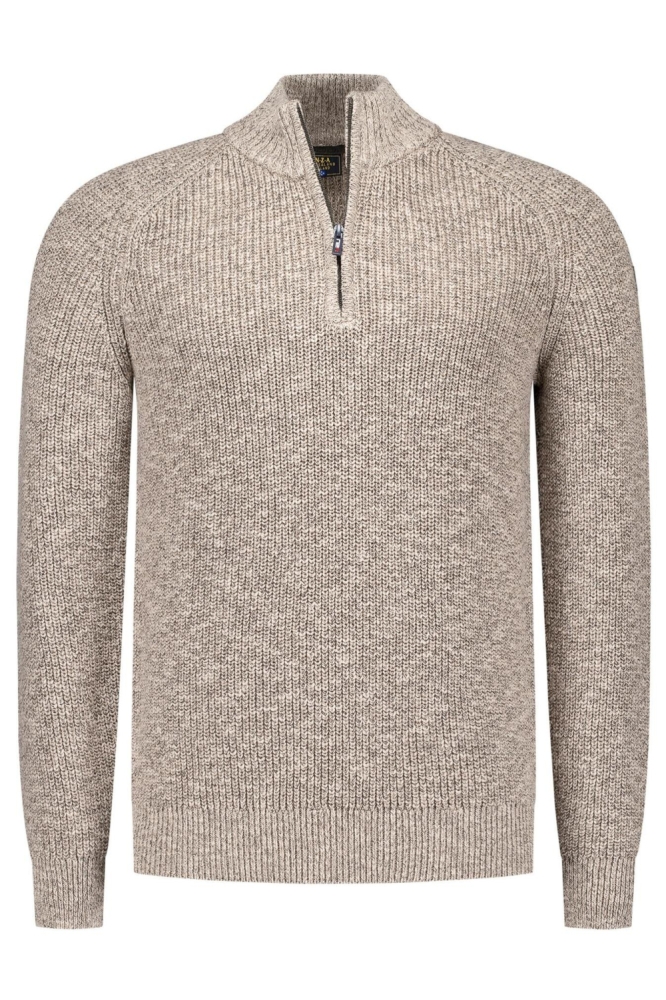 NZA beige heren trui | Vooraanzicht