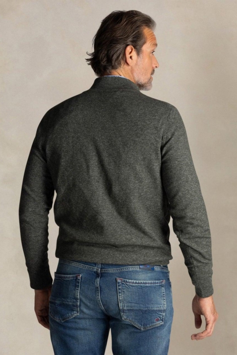 NZA groene heren trui | Model achteraanzicht