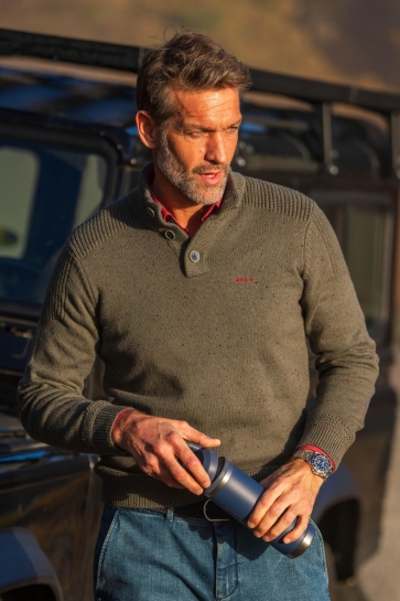 NZA HALF ZIP SWEATER 25HN475 1764 ARMY GREY MELANGE