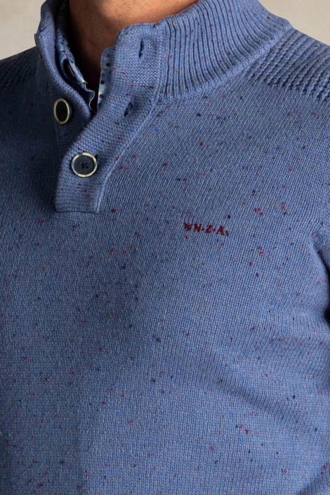 NZA blauwe heren trui | Close up
