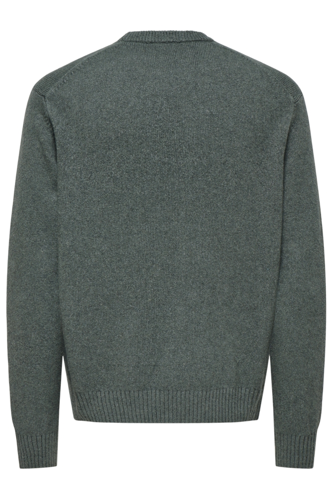 Only & Sons groene heren trui | Achteraanzicht