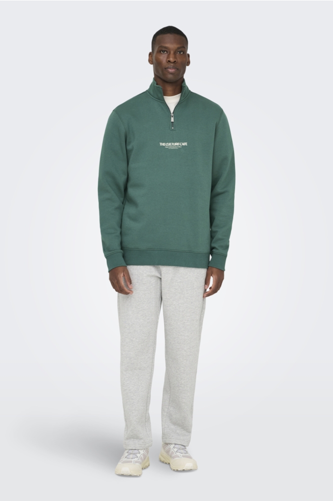 Only & Sons groene heren sweater | Model